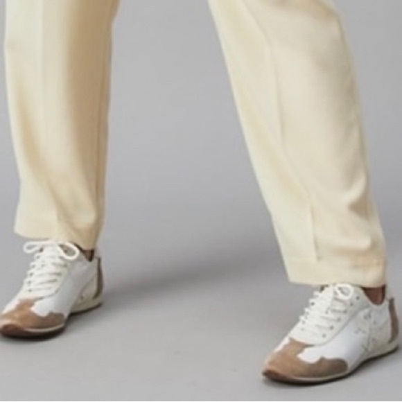 NWT Tory Burch Vintage Authentic Double T Trainer Sneakers White/ Ivory/ Size 7M - Picture 15 of 16